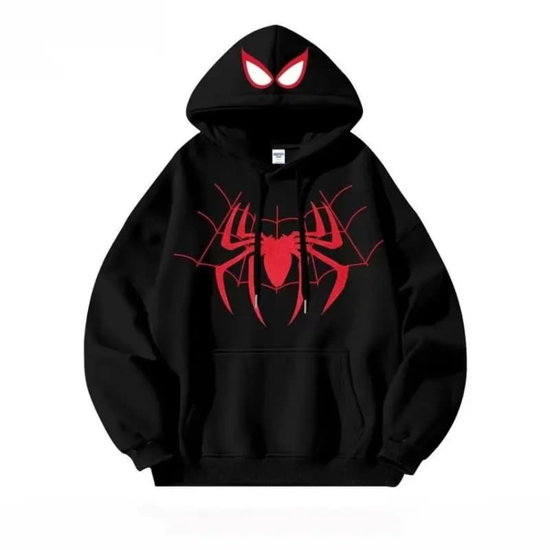 Moletom Infantil Homem Aranha Blusa Capuz Canguru Conjunto Inverno Flanelado Quentinho Confortável