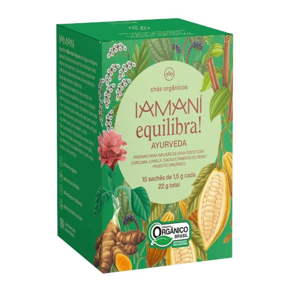 Chá Misto Iamaní Super Equilíbrio Ayurveda Orgânico 15 sachês