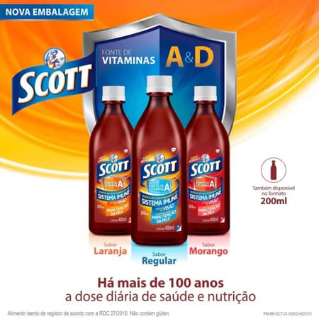 Suplemento Alimentar Emulsão Scott Fonte de Vitamina A