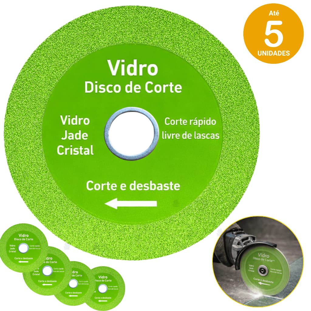 Discos de Corte Diamantado 100mm X 20mm + Anel Redutor - Esmerilhadeira Vidro Porcelanato Pisos