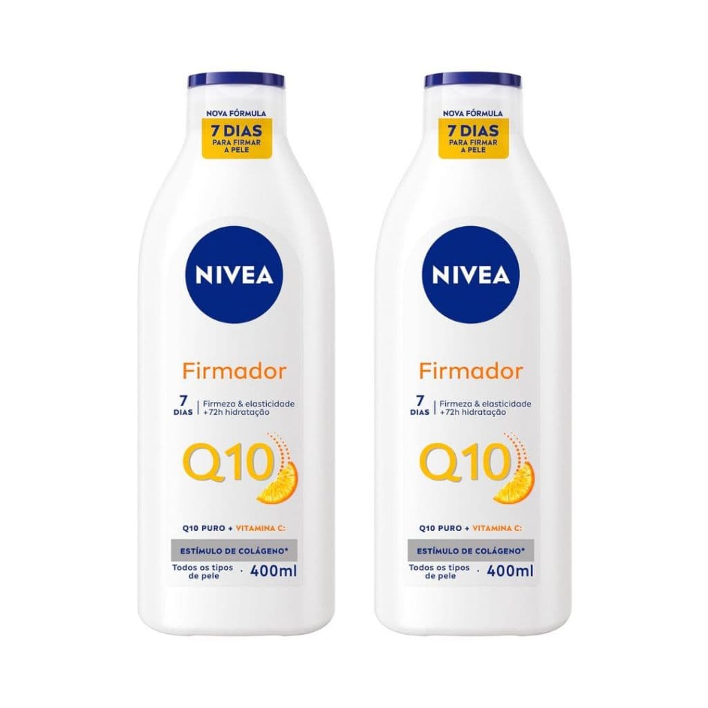 Kit NIVEA Loção Hidratante Firmador Q10 + Vitamina C 400ml Todos os tipos de Pele - 02 unidades