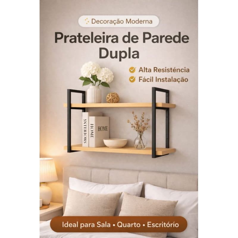 Prateleira de Parede em metal estilo  industrial Organizadora para Livros e Decoração – Suporte Moderno e Resistente