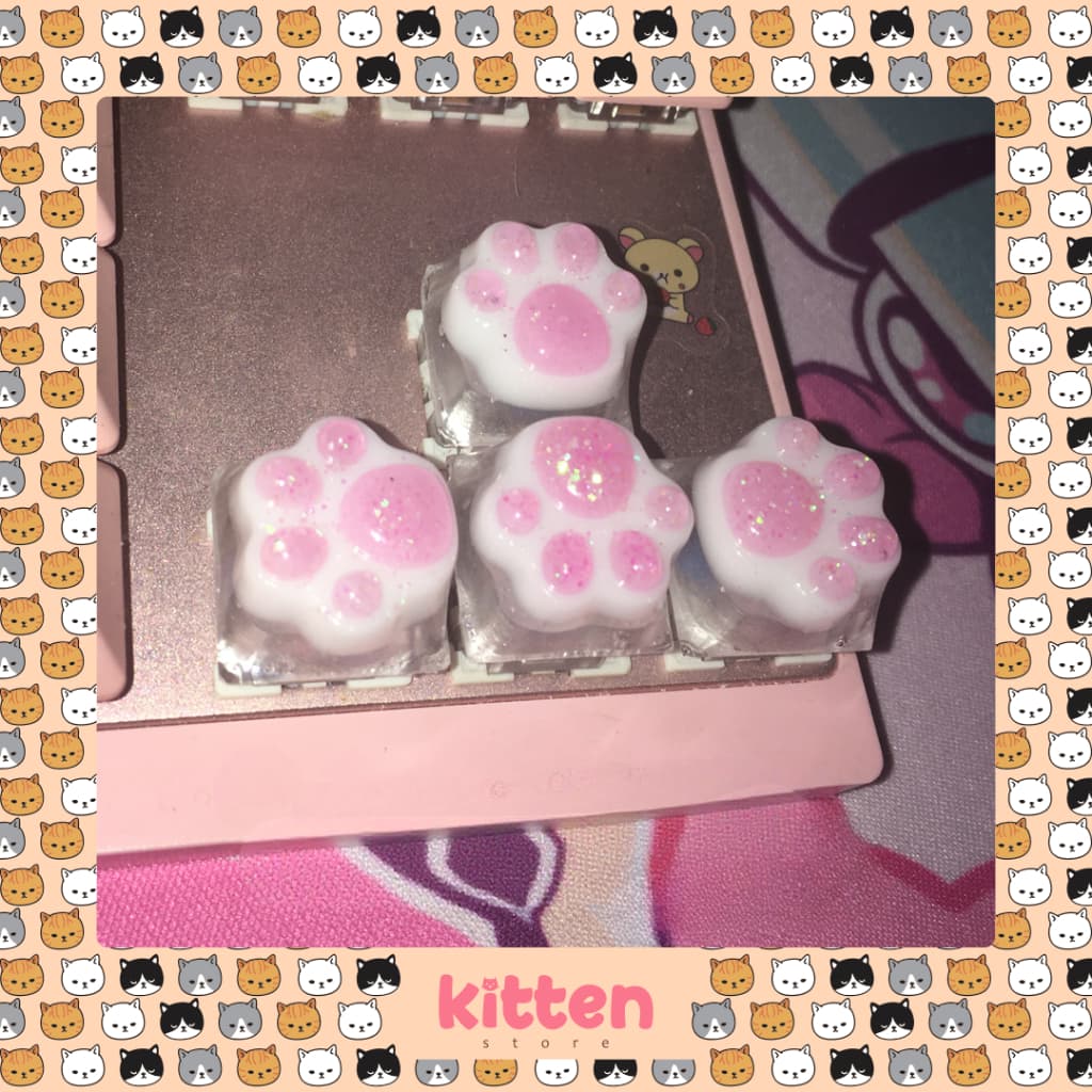 keycap tecla de pata patinha de gato PARA TECLADO MECÂNICO