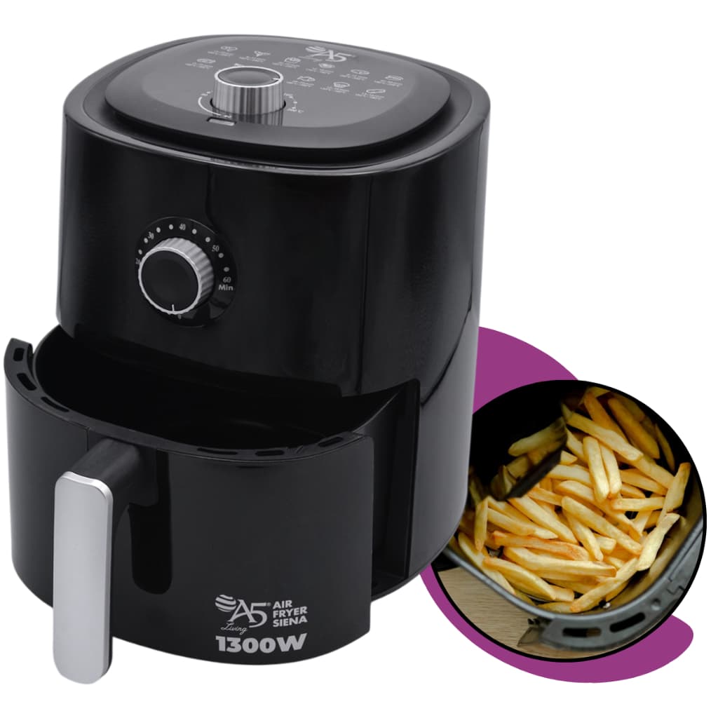 Air Fryer Fritadeira Elétrica 3 em 1 4L Siena A5 Cozinha Sem Óleo Oven Panela Timer Antiaderente