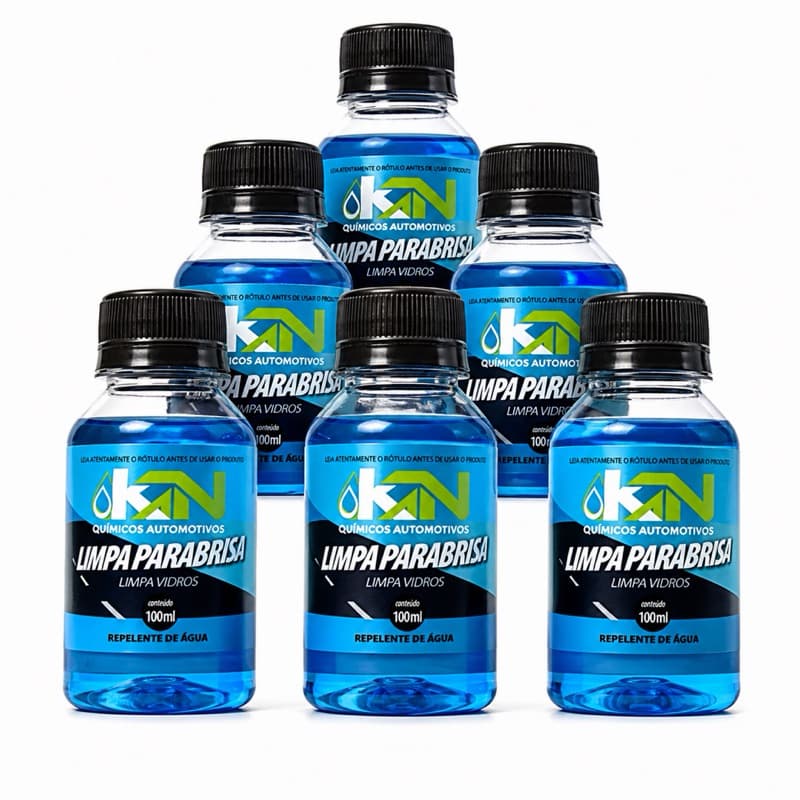 Limpa Para-brisa Automotivo Kit Com 6 KaN 100ml Repelente Água Limpa Vidro Carro Parabrisa