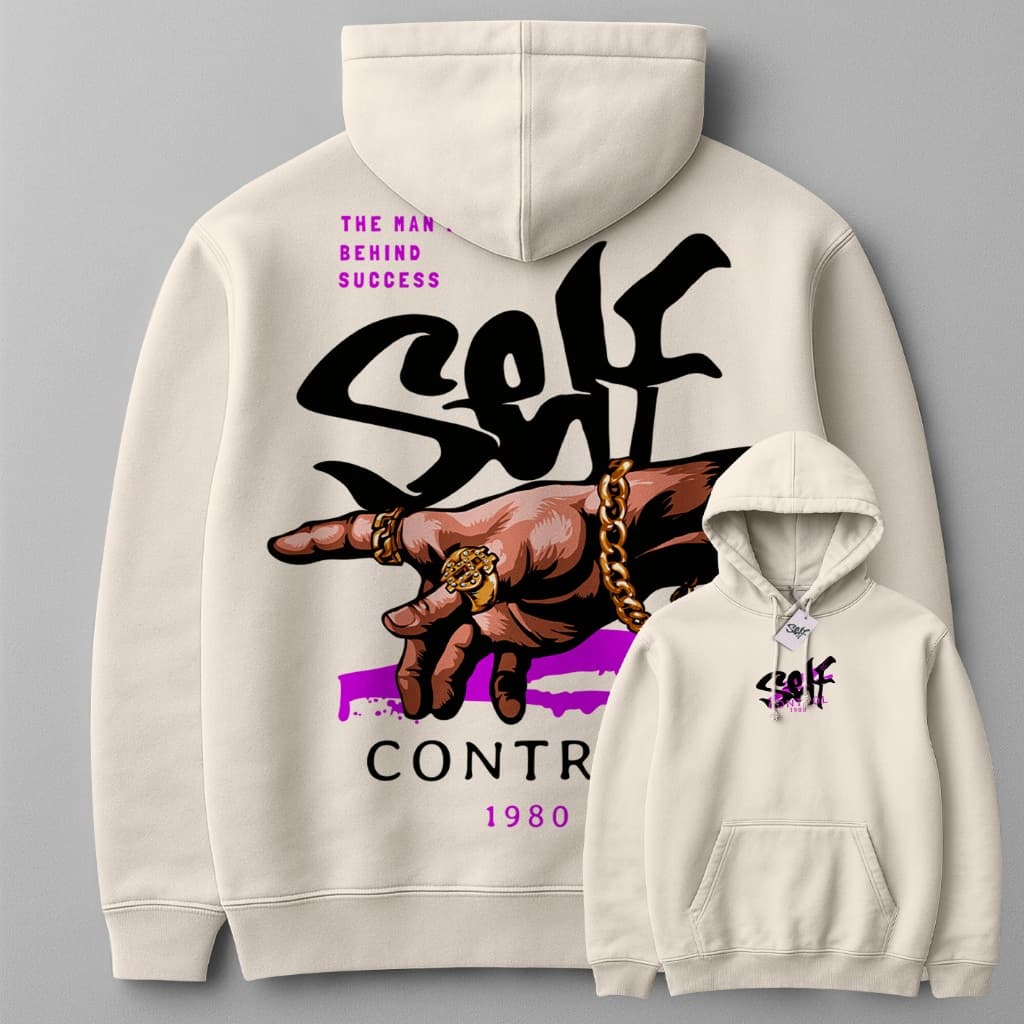 Moletom Self Control 1980 StreetWear Casaco Blusa Casual Urban Style Hand Gangsta