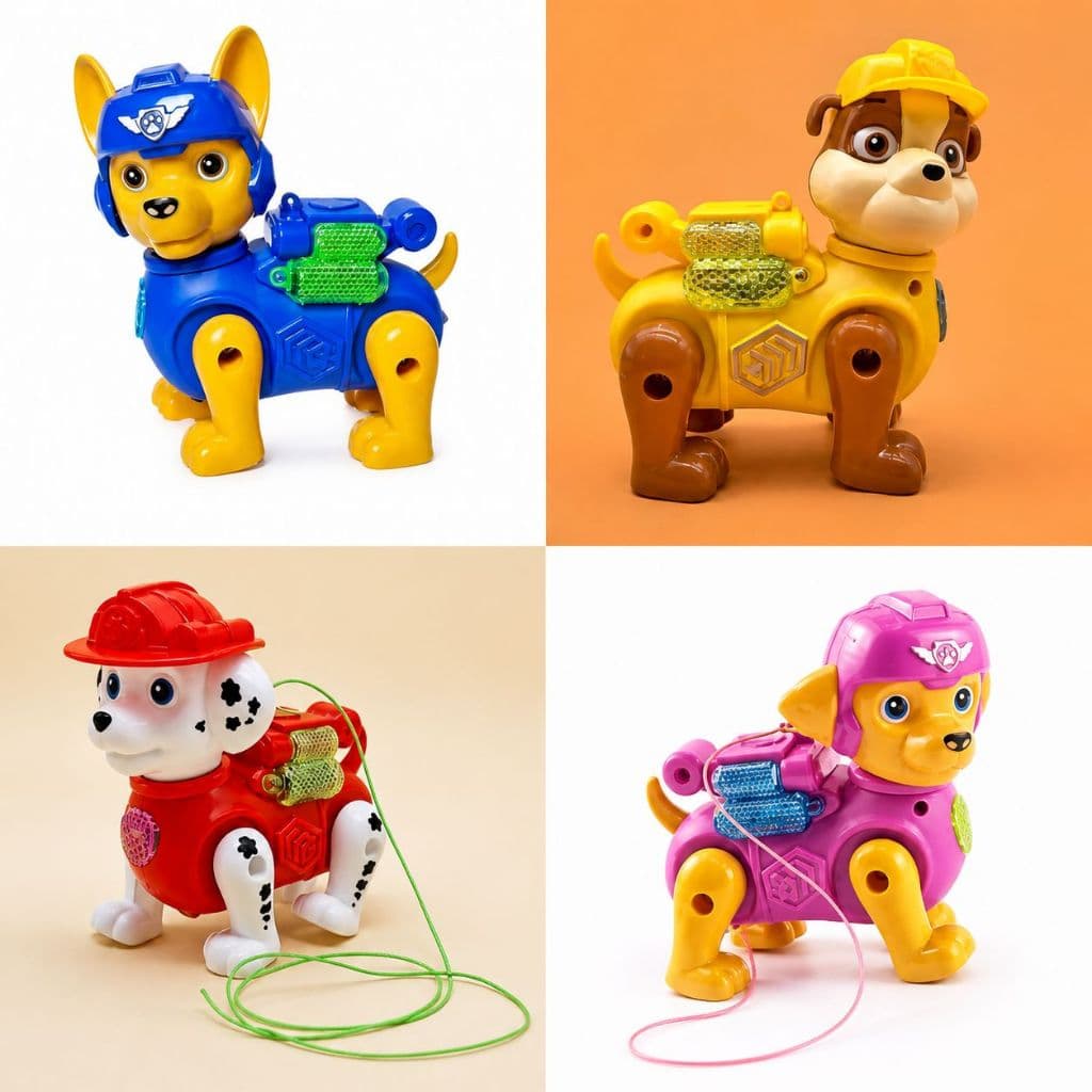 Cachorro Robô patrulha canina infantil com luzes, som e movimento Brinquedo Educativo para Meninos e Meninas