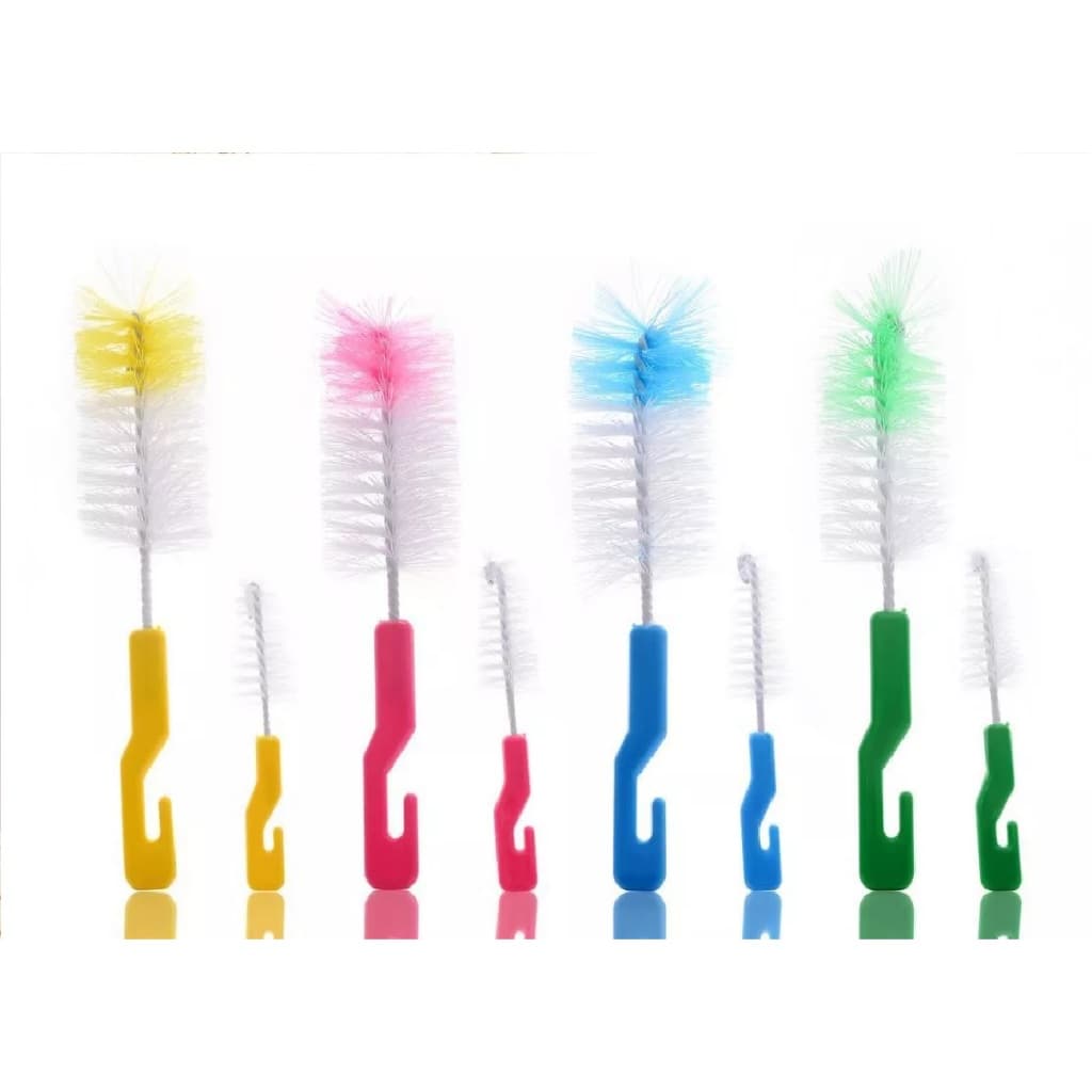Kit 3 Conjuntos higienizadores Escovas para Limpar Mamadeira Bebe