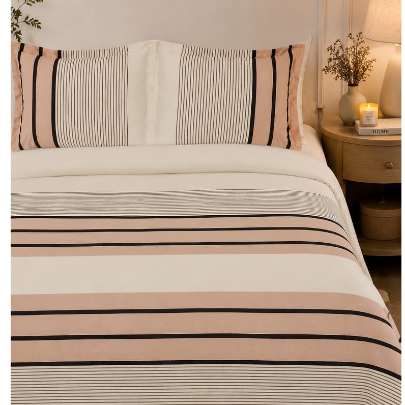 Jogo de Cama Completo 4 Peças Cama Casal Queen 100% Algodão-180 Fios
