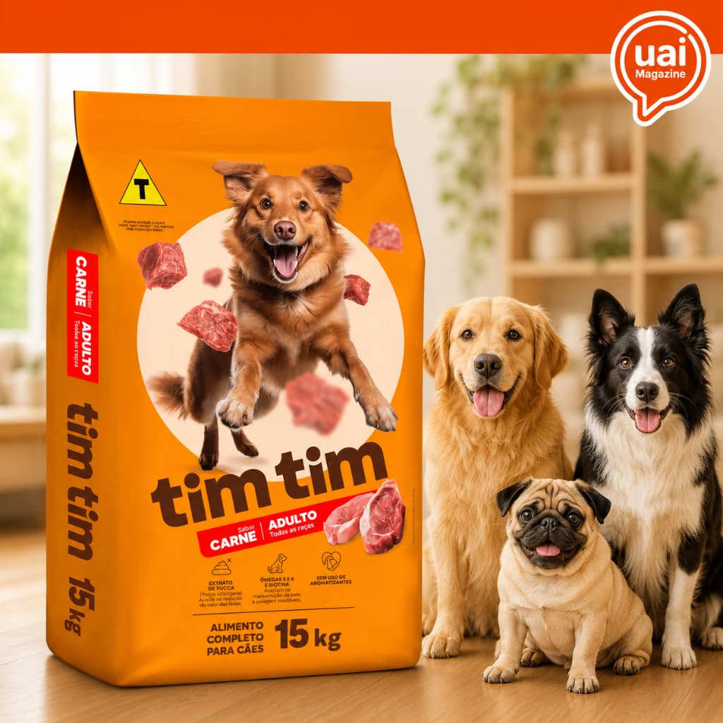 Ração Cachorro Adulto 15Kg Tim Tim Dog Tradicional Carne