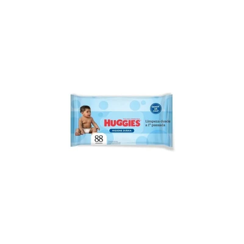 Huggies Lenços Umedecidos Higiene Diária Rendem 2x Mais 88 Un