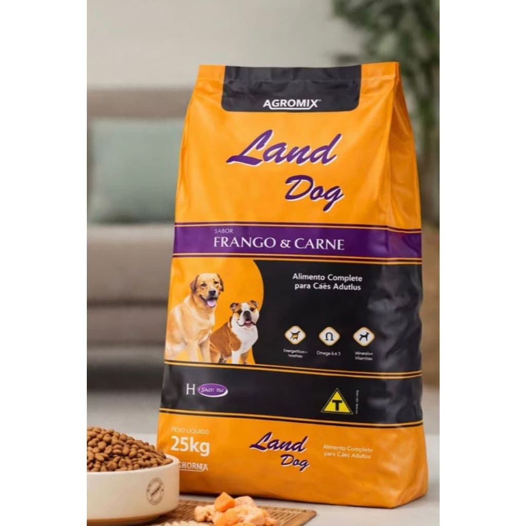 RAÇÃO PARA CACHORRO LAND DOG SABOR FRANGO E CARNE 15KG