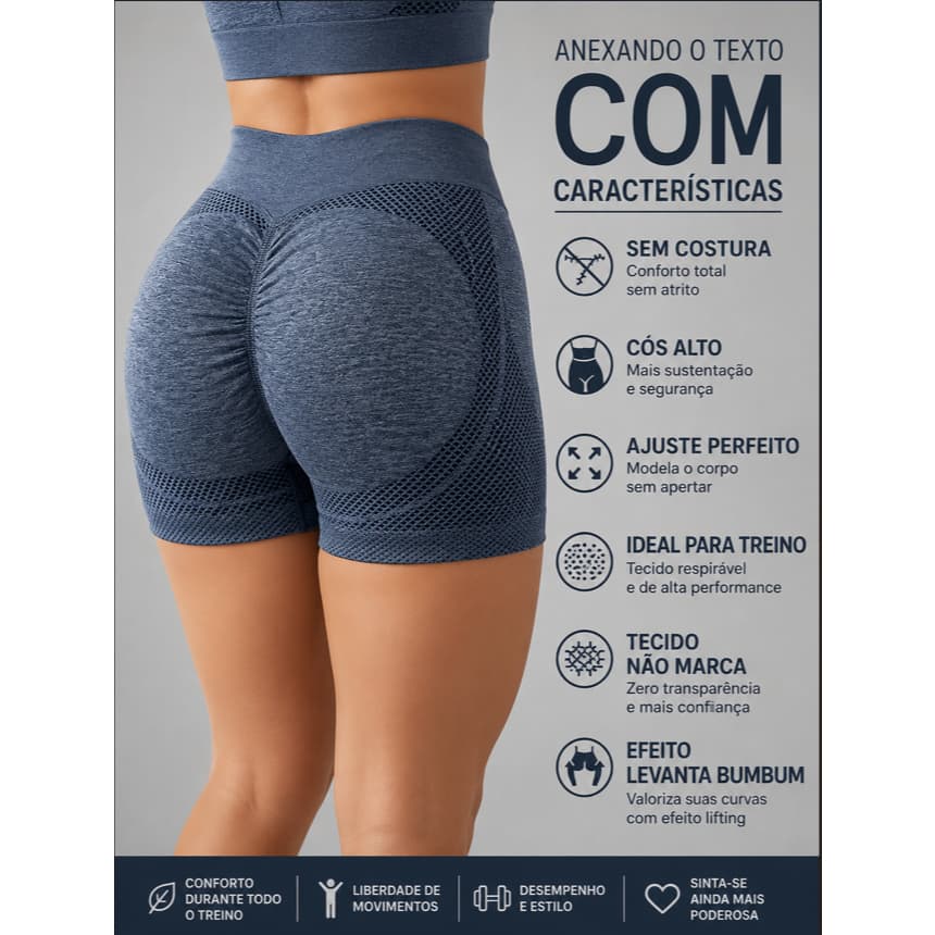 Short Fitness Feminino com Modelagem Anatômica que Valoriza o Corpo