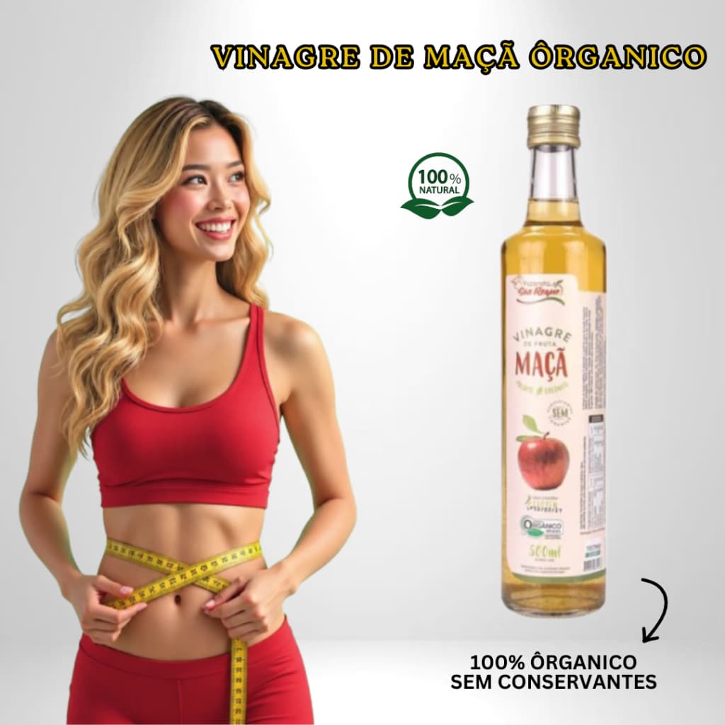 Vinagre De Maçã (Orgânico) (4,2% de Acidez) - Fazenda São Roque 500ml