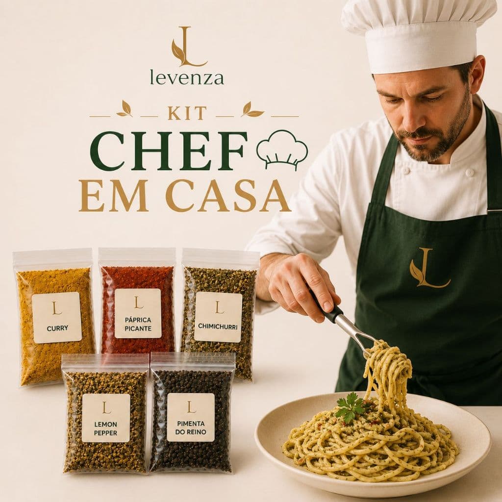 Kit Chef em Casa 5x100g Temperos e Condimentos para Massas Carnes e Receitas Especiais