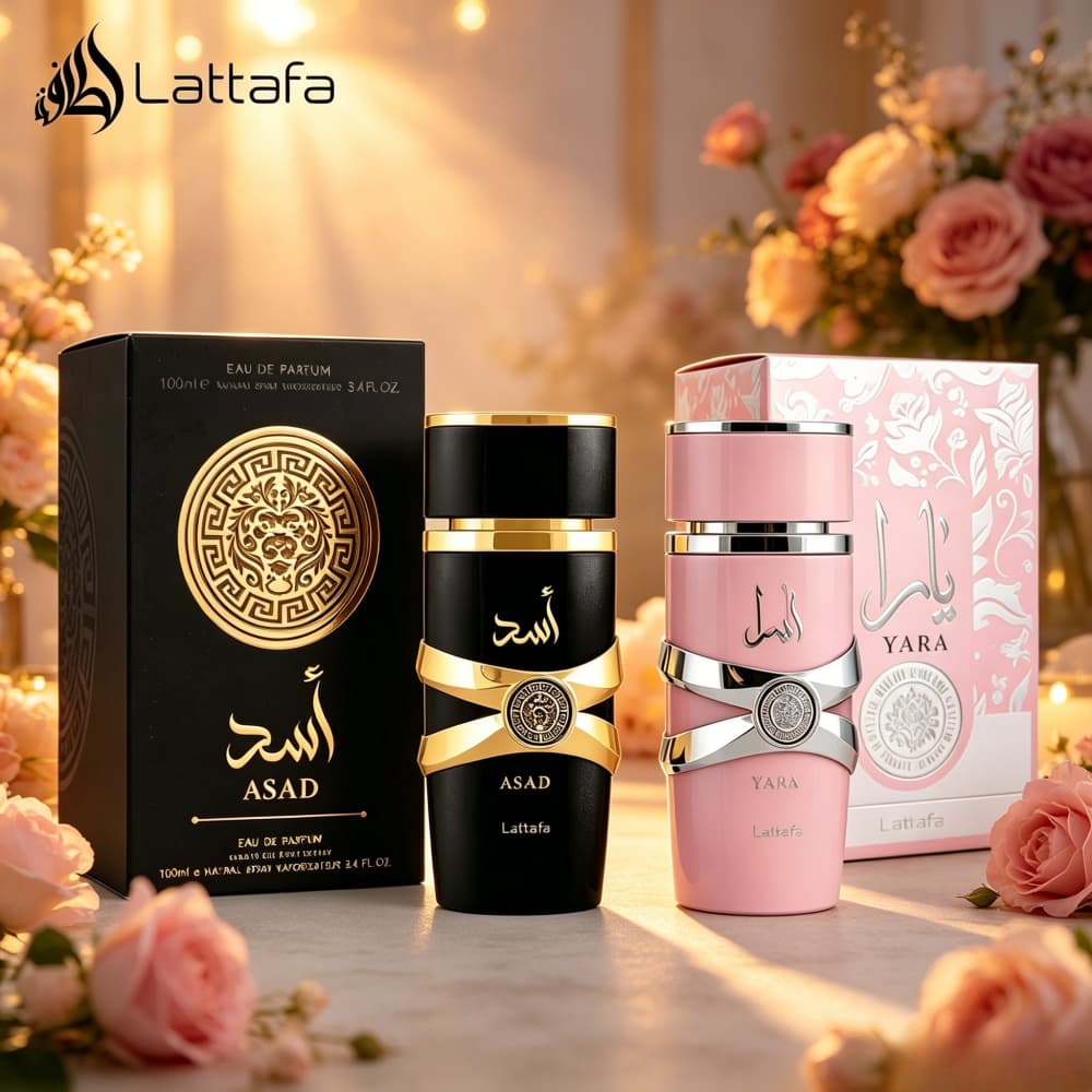Perfume Árabe Lattafa Asad Masculino /Lattafa Yara Feminino 100ml Eau de Parfum Autêntico Importado Presente