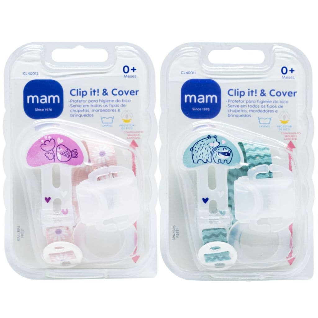 PRENDEDOR DE CHUPETA MAM CLIP IT COVER ORIGINAL PRENDEDOR COM ADAPTADOR BICO BEBÊ