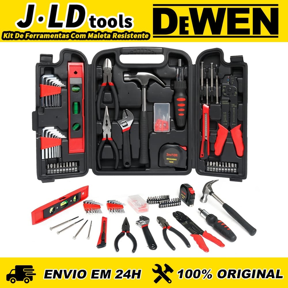 Kit de Ferramentas Completo 50 Peças com Martelo Alicate e Níveis de Nível para Manutenção