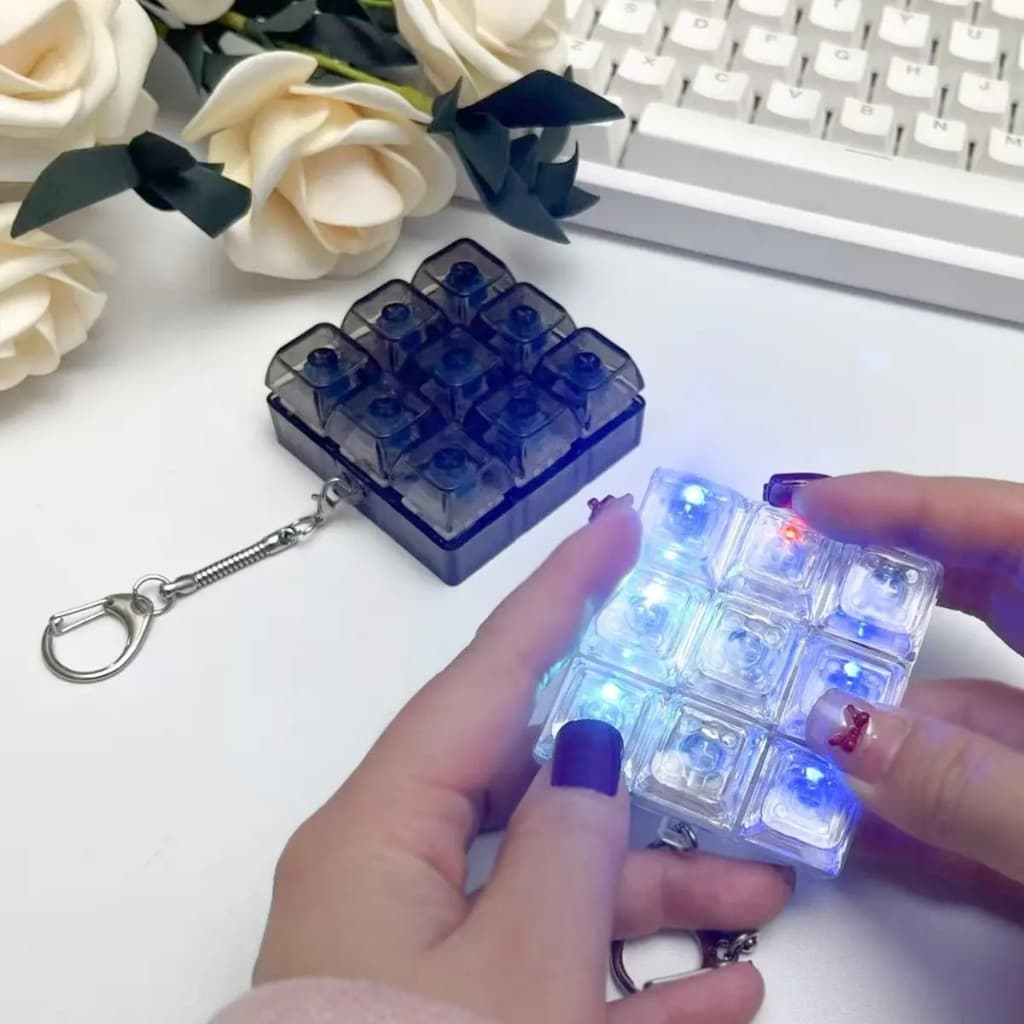 Chaveiro Anti Estresse Teclado Mecânico Teclas Fidget Sensorial Clicker Qualidade