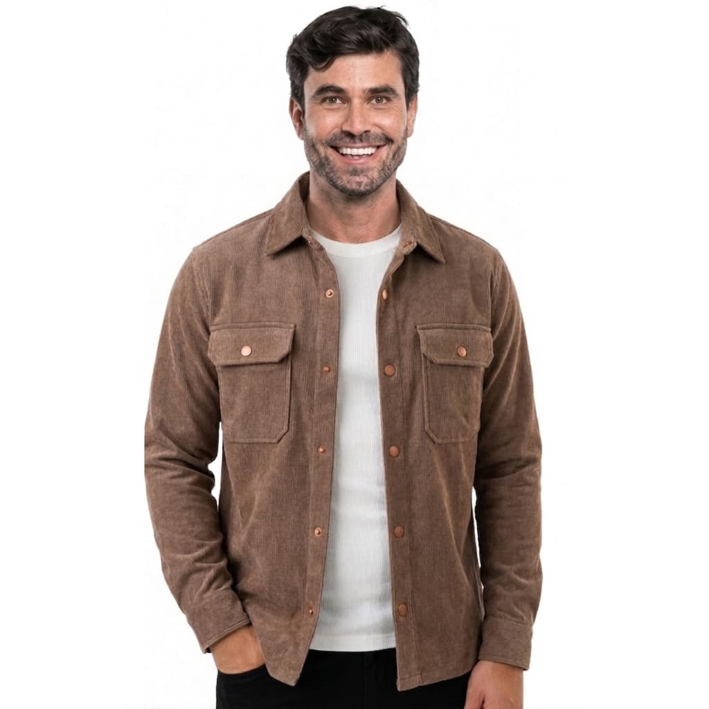 Jaqueta Masculina de Sarja Moderna Premium Streetwear Inverno Slim Algodão Casual Confortável.