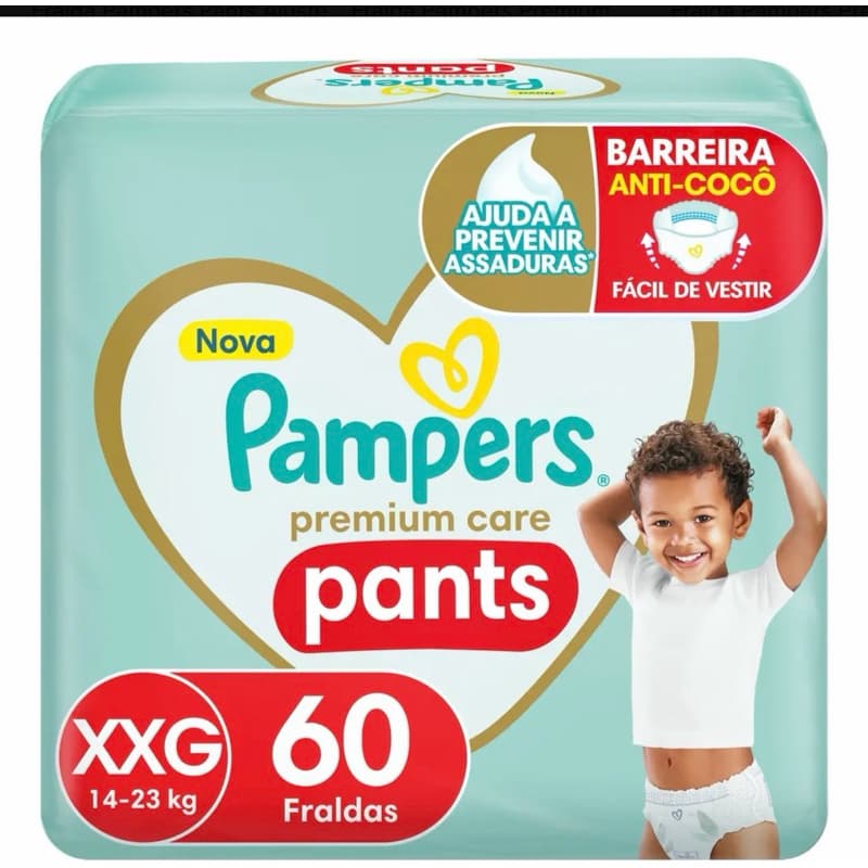 Fraldas Pampers Premium Care Pants XXG 60