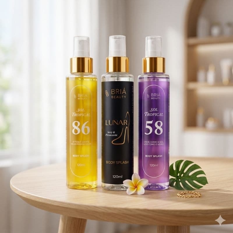 Kit 3 Body Splash desodorante Feminino 120ml Perfume Feminino fragrância longa duração importado doce tropical marcante