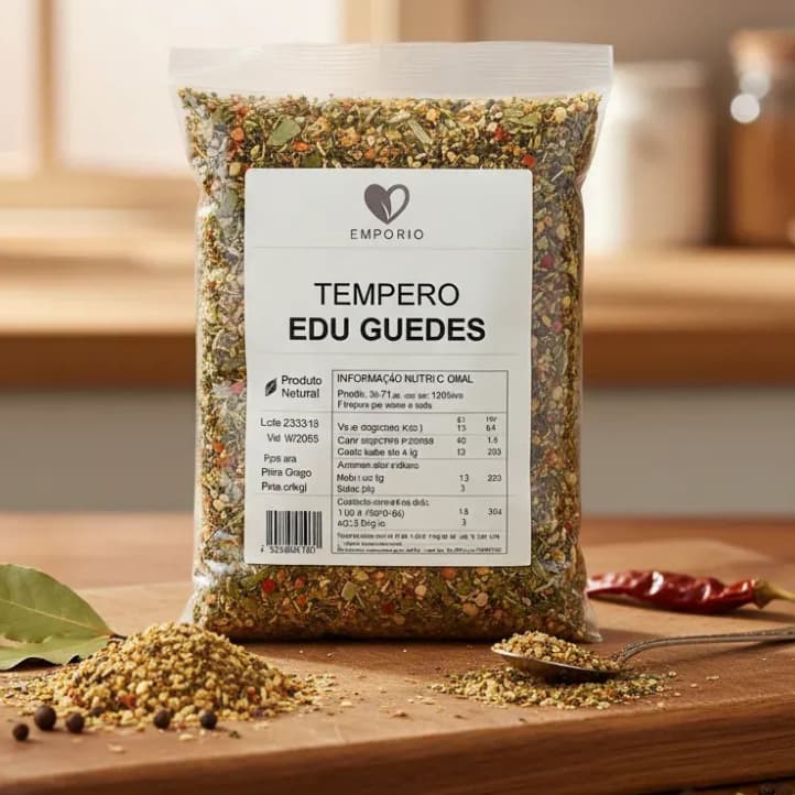 Tempero Edu Guedes Premium Tipo 1 Especiarias e Condimentos 500 g 200 g Original