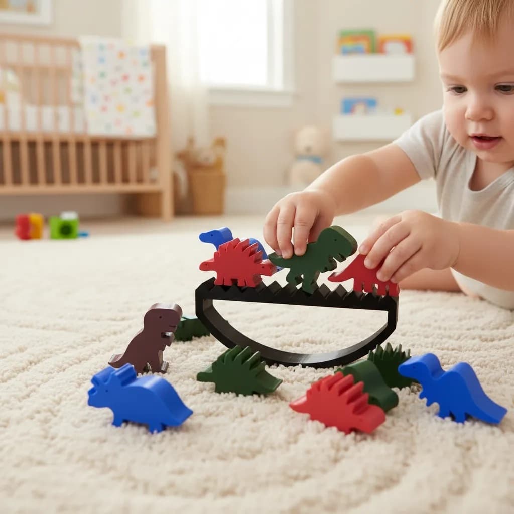 Jogo/Brinquedo de Equilíbrio Dinossauros- montessori- 3D- Brinquedo Educativo Infantil de Coordenação e Desafio