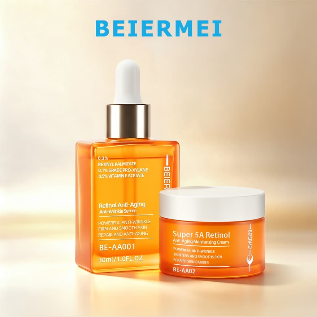 BEIERMEI Sérum 30ml Antirrugas com Retinol e Ácido hialurônico e niacinamida e ceramida Antirrugas Hidratante Natural