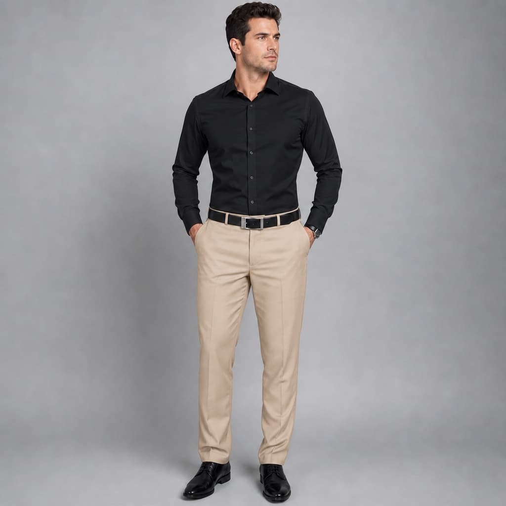 Camisa Social Masculina Manga Longa Sem Bolso Slim Fit Lisa Premium Elegante