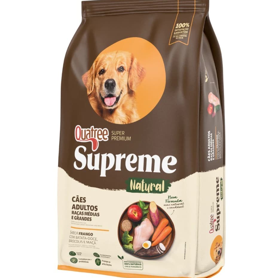 Ração Quatree Supreme Adultos Raças Médias E Grandes 20kg