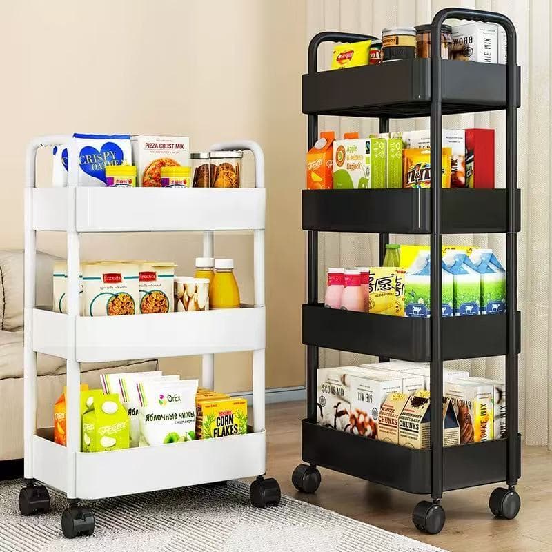 Armário Carrinhos Organizador Multiuso Com 3/ 4 /5 Camadas Com Rodinhas Cozinha Banheiro Quarto Escritorio