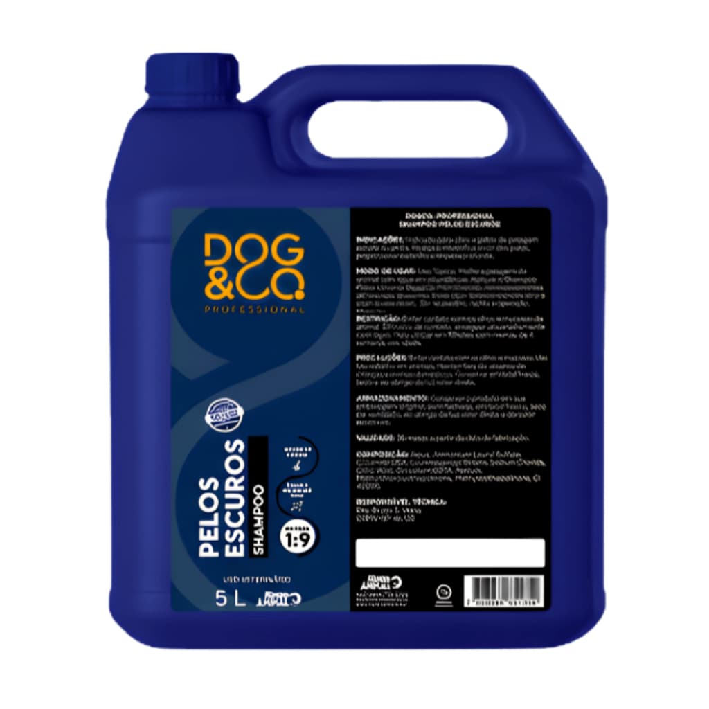 Shampoo Dog & Co Prof. Pelos Escuros Para Cães 5 Litros