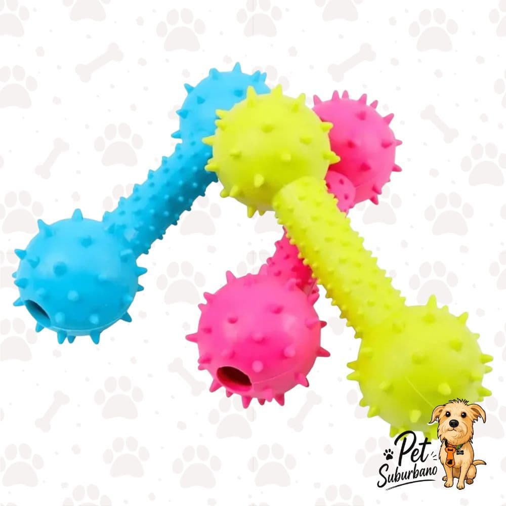 Brinquedo Mordedor Halter Spiky peso academia  para Cães e Pets