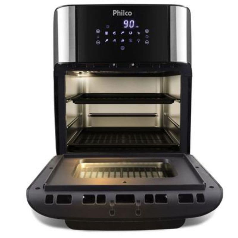 Philco Air Fryer Oven 12L - Fritadeira e Forno, Painel Digital, Base Antiderrapante
