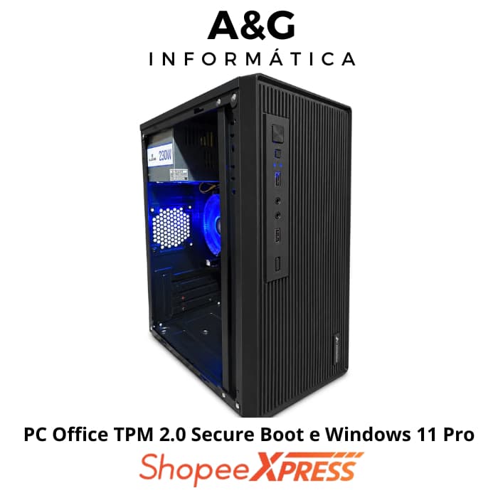Computador Office Intel TPM 2.0 Secure Boot I3 ou I5 Windows 11 Pro SSD 120GB ou 240GB 8GB ou 16GB RAM