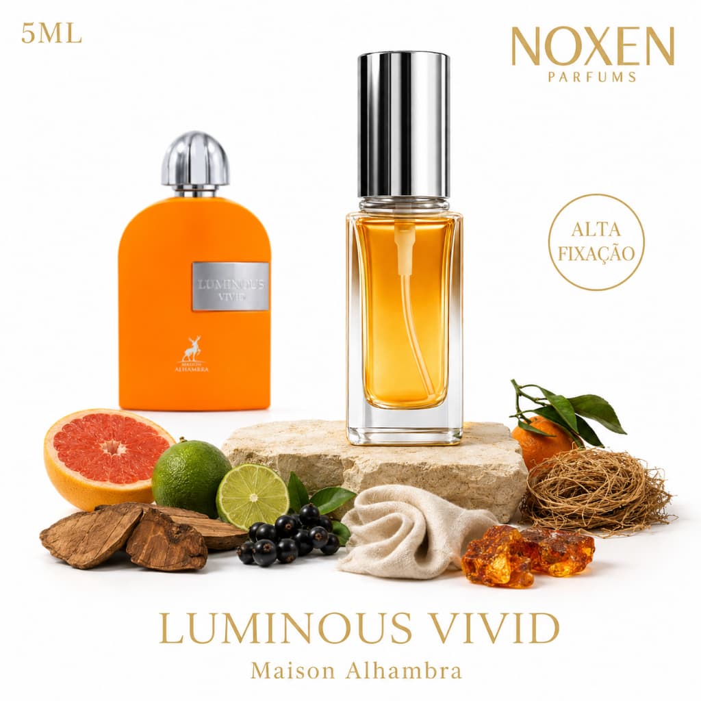 Perfume Masculino 5ml Premium Vidro Spray Luminous Vivid Cítrico Elegante Importado