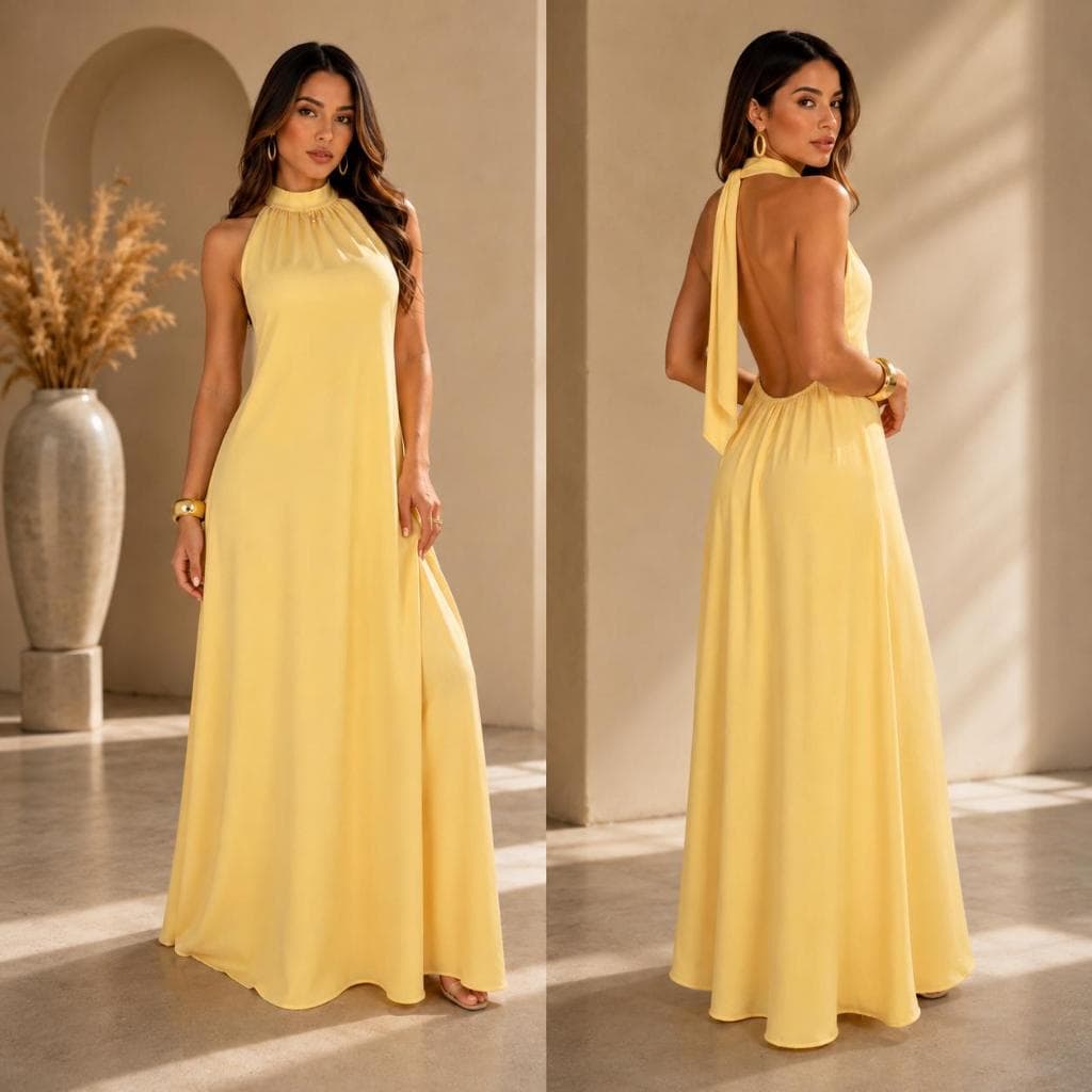 Vestido Longo Feminino Festa Elegante Madrinha Casamento Formatura Frente Única Plus Size Social Luxo Cha bebe