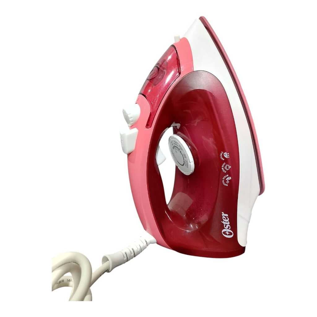 Ferro de Passar a Vapor Oster Eficiente e Compacto Rosa/Branco GCSTBS5053