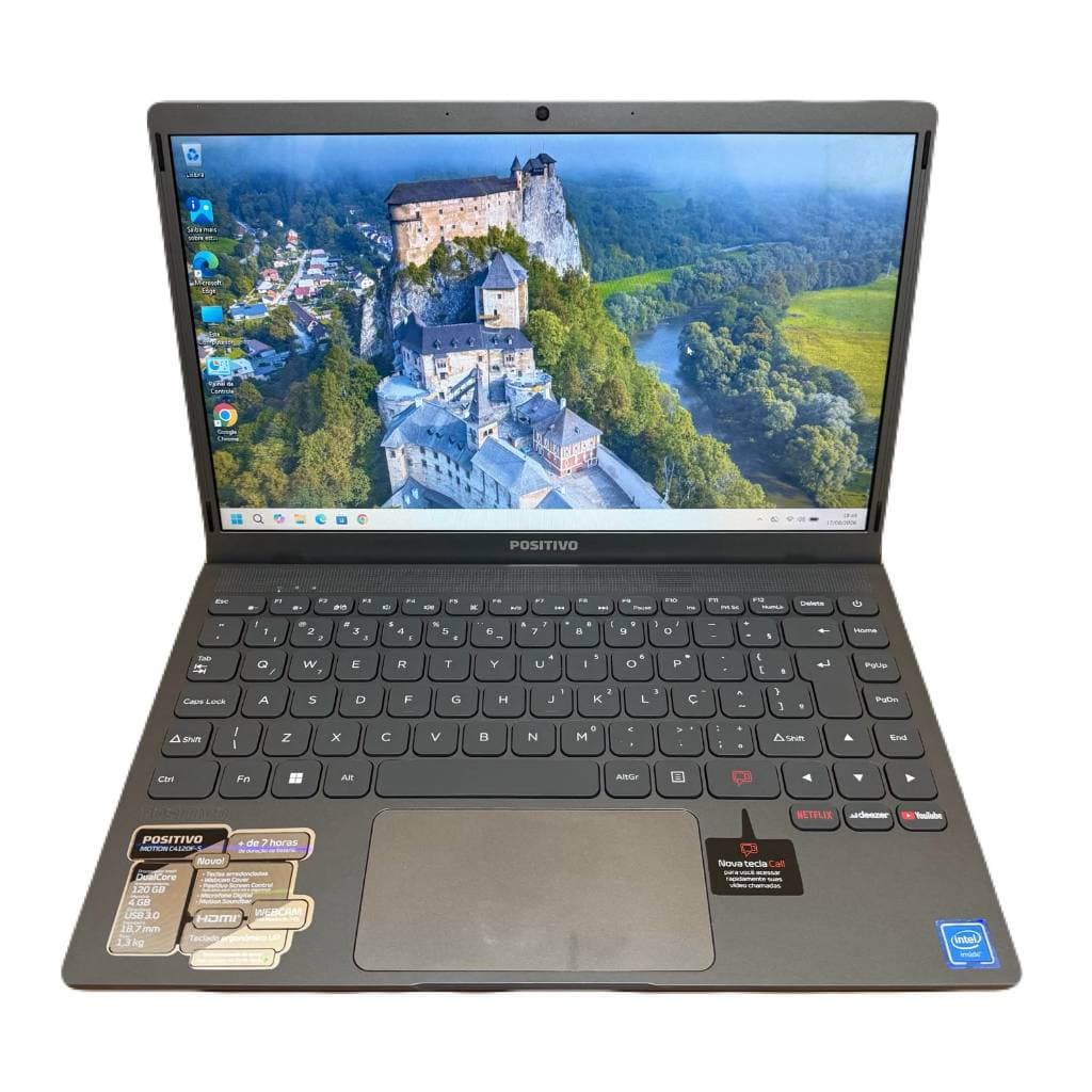 Notebook Positivo Intel Celeron 10°gen 4gb Ssd 120gb Vitrine