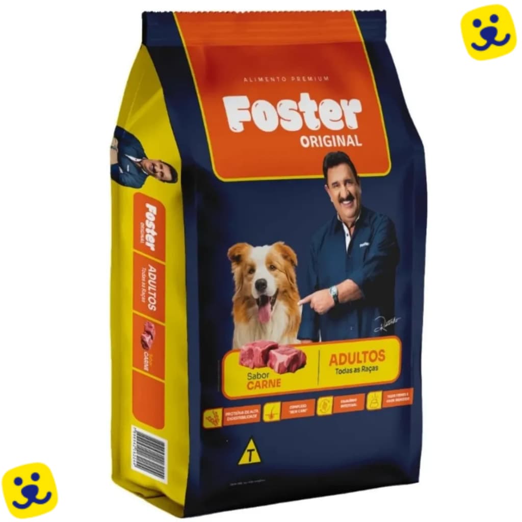 Ração para Cachorro Ração Foster Original Ração Cachorro 7Kg Carne Ração Premium Cachorro