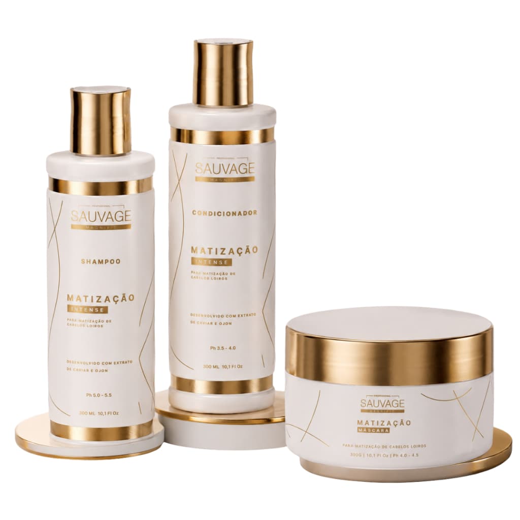 Matizador Cabelos Loiros Hidratante E Restauração Home Care Matizador Shampoo, Condicionador e Máscara