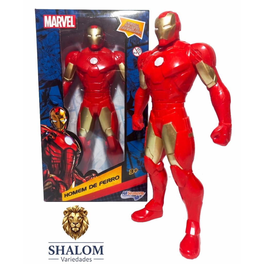 Boneco Homem de Ferro Articulado 22cm Grande 9,5cm Pequeno Marvel Action Figure Avengers