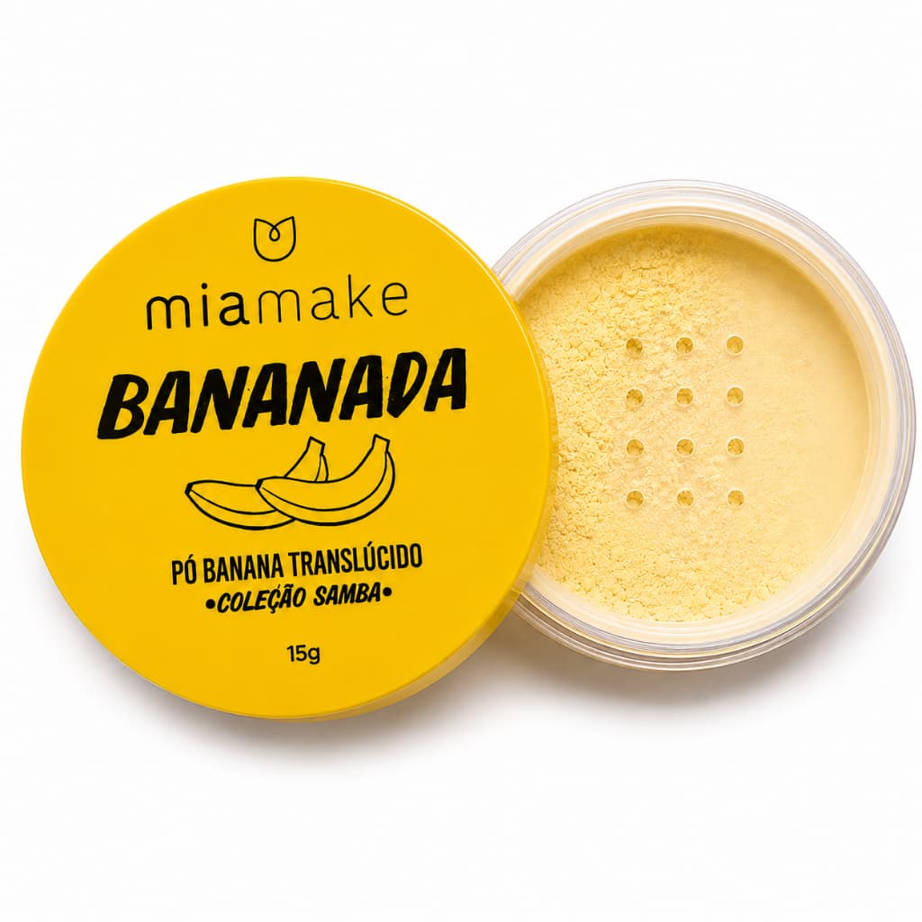 Pó Banana Translúcido Miamake Bananada 15g – Coleção Samba Maquiagem