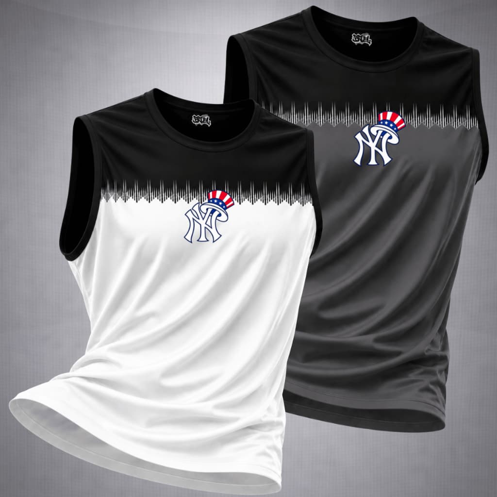 KIT 2 Regatas Masculinas Dry Fit Clássica Academia Treino Musculação Maromba Gym