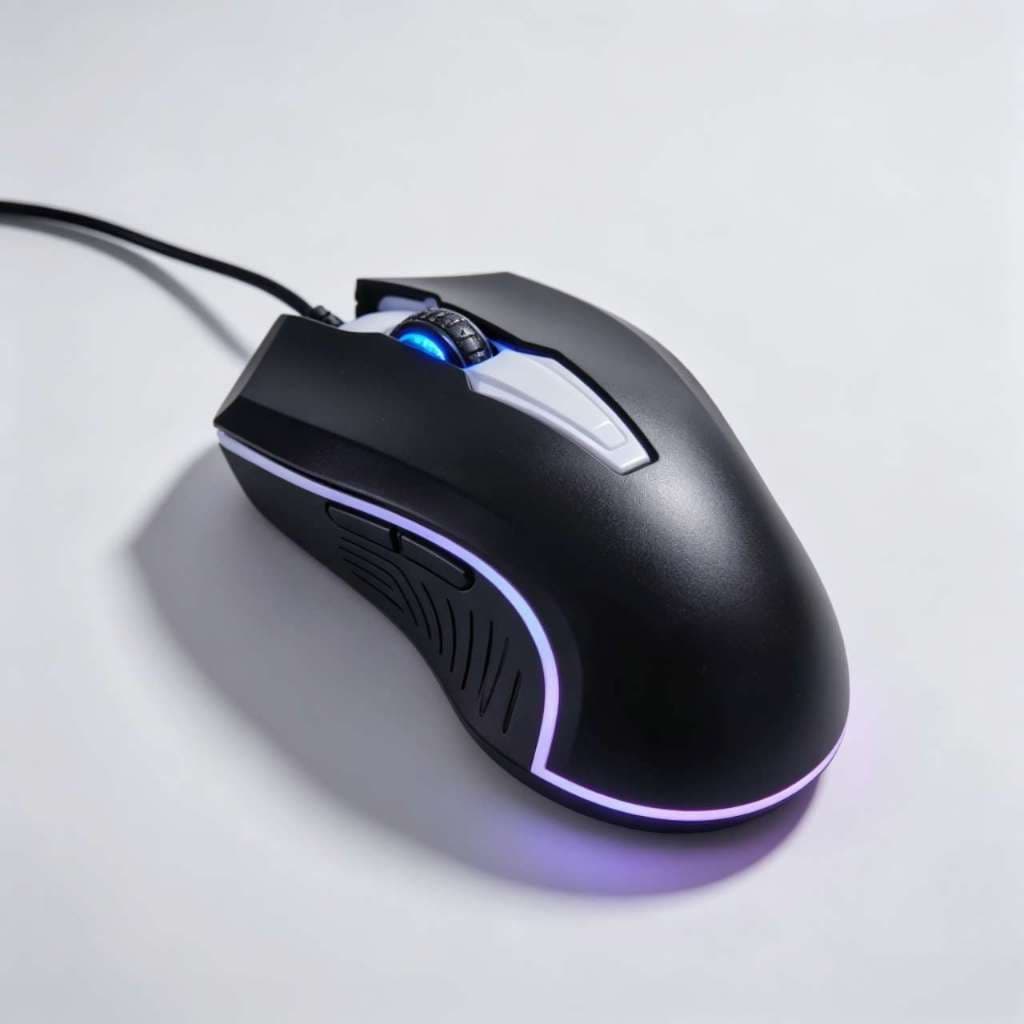 Mouse Gamer com Fio USB RGB LED Ergonomico Alta Precisão para Notebook e PC