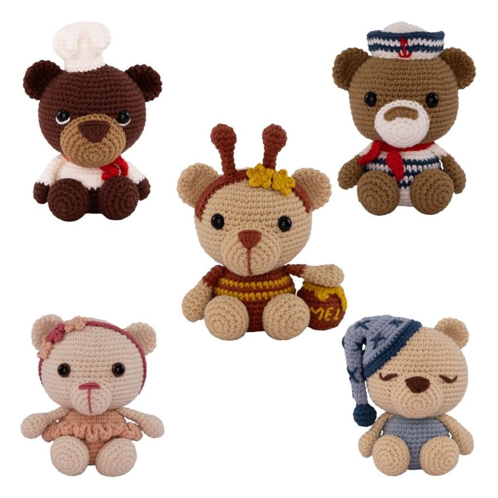 Amigurumi Ursinhos Círculo Kit Faça Você Mesmo Crochê Fofinho