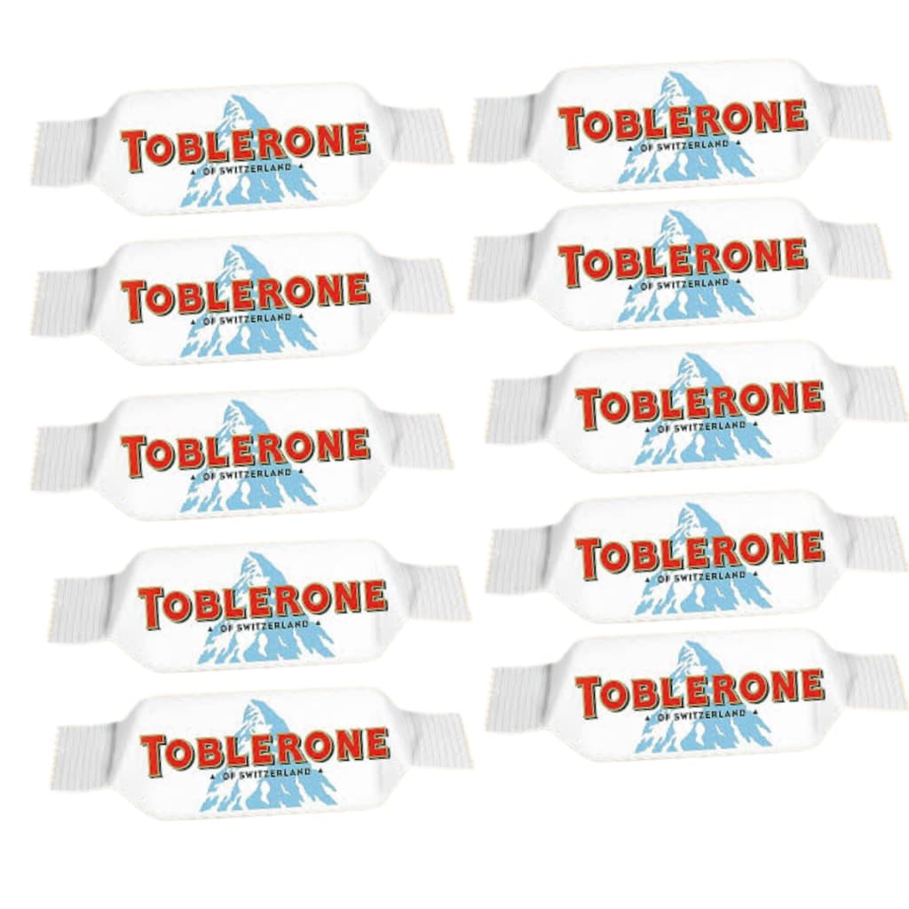 Kit 10x10g Mini Toblerone White chocolate Importado