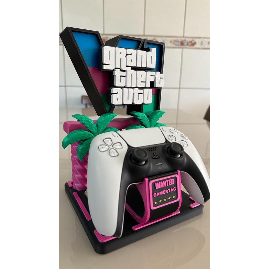 Porta Controle Gamer GTA 6 – Suporte para Controle de Videogame