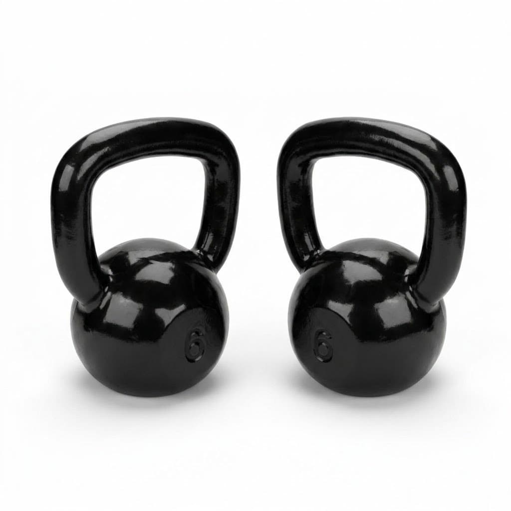 Kit 2 Kettlebells 6 Kg (Par) Musculação Academia Treino Peso Fitness Gym Exercícios Ferduor Físicos Esporte